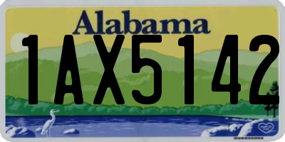 AL license plate 1AX5142