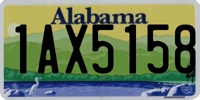 AL license plate 1AX5158