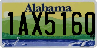 AL license plate 1AX5160