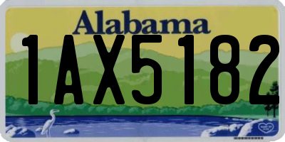 AL license plate 1AX5182