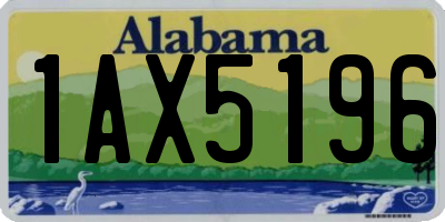 AL license plate 1AX5196