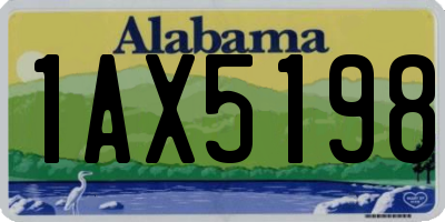 AL license plate 1AX5198