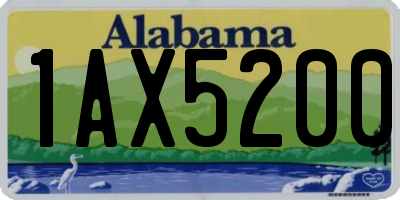 AL license plate 1AX5200