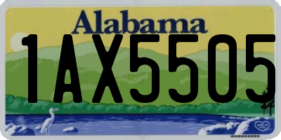 AL license plate 1AX5505