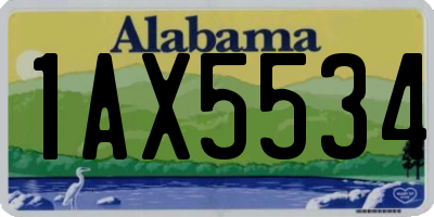 AL license plate 1AX5534