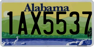 AL license plate 1AX5537