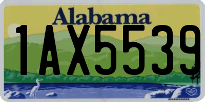 AL license plate 1AX5539