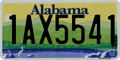 AL license plate 1AX5541