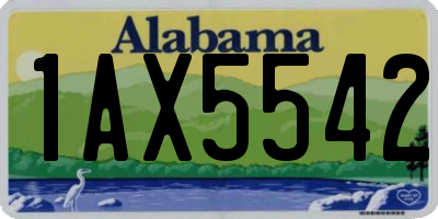 AL license plate 1AX5542