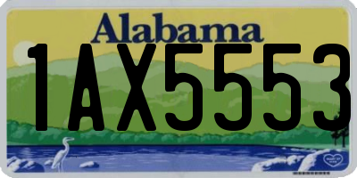 AL license plate 1AX5553