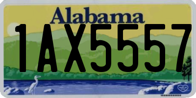 AL license plate 1AX5557