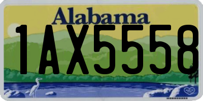 AL license plate 1AX5558