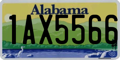 AL license plate 1AX5566