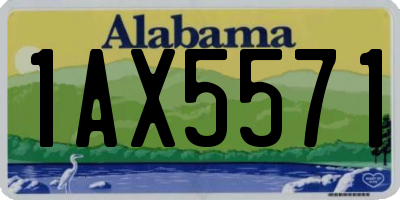 AL license plate 1AX5571