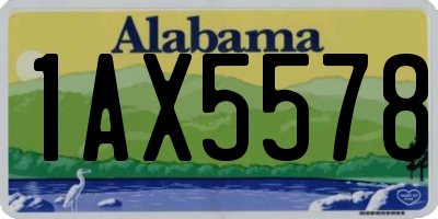 AL license plate 1AX5578