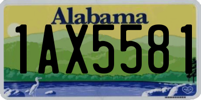 AL license plate 1AX5581