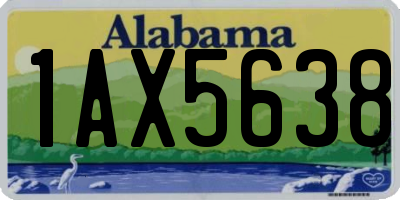 AL license plate 1AX5638