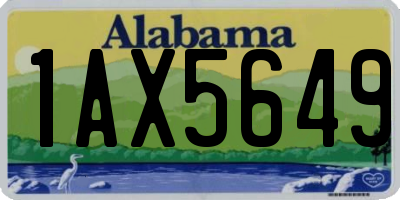 AL license plate 1AX5649