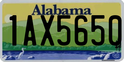 AL license plate 1AX5650