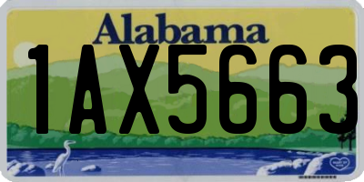 AL license plate 1AX5663