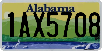 AL license plate 1AX5708