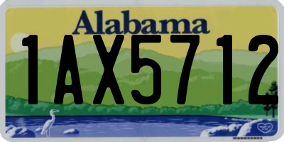 AL license plate 1AX5712