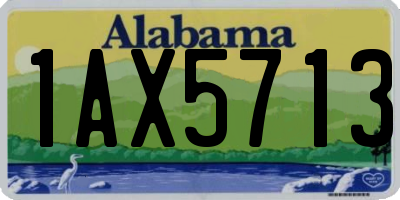 AL license plate 1AX5713