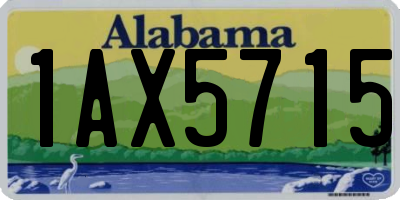 AL license plate 1AX5715