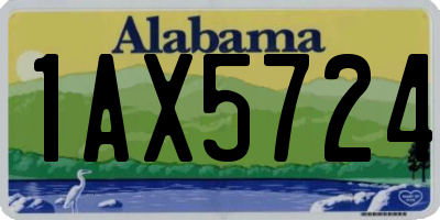 AL license plate 1AX5724