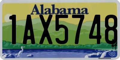 AL license plate 1AX5748