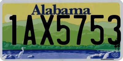 AL license plate 1AX5753