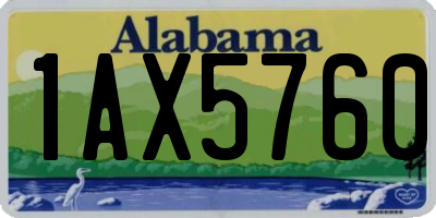 AL license plate 1AX5760