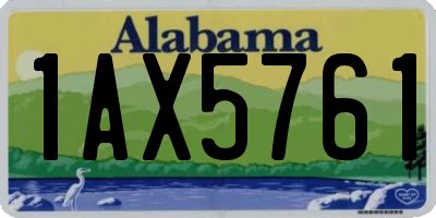 AL license plate 1AX5761