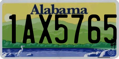 AL license plate 1AX5765