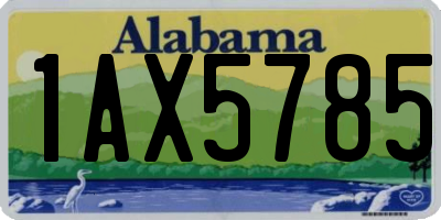 AL license plate 1AX5785