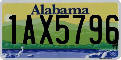 AL license plate 1AX5796