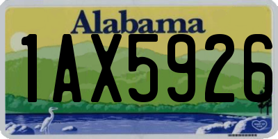 AL license plate 1AX5926