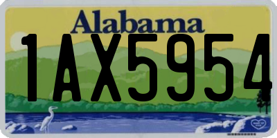 AL license plate 1AX5954