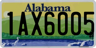 AL license plate 1AX6005