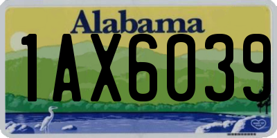 AL license plate 1AX6039
