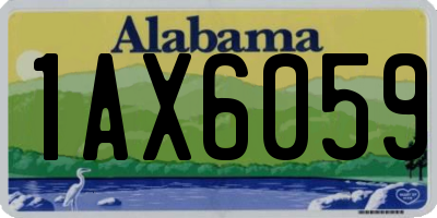 AL license plate 1AX6059