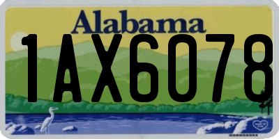 AL license plate 1AX6078
