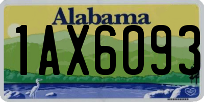 AL license plate 1AX6093