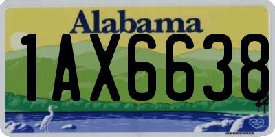 AL license plate 1AX6638