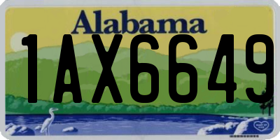 AL license plate 1AX6649