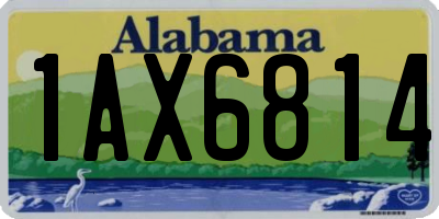 AL license plate 1AX6814