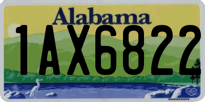 AL license plate 1AX6822