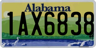 AL license plate 1AX6838