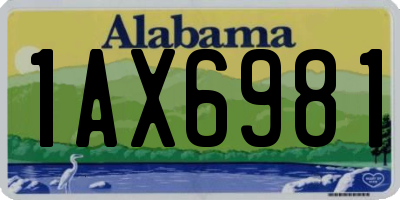 AL license plate 1AX6981