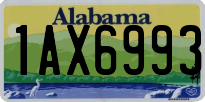 AL license plate 1AX6993